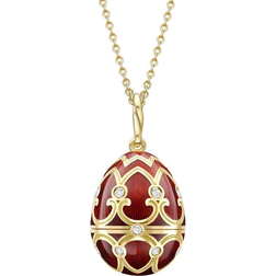 Faberge Year Of The Tiger Surprise Locket Necklace - Gold/Red/Diamonds