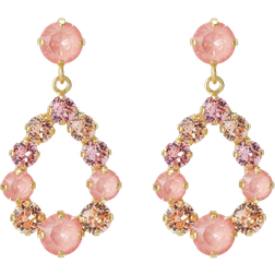 Caroline Svedbom Mini Delia Earrings - Gold/Pink