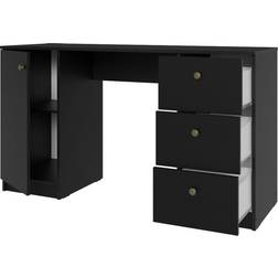 Madesa Modern Black Writing Desk 17.7x53.5"