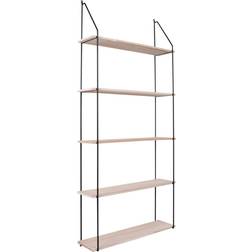 House Nordic Eindhoven Black/Wood Wall Shelf 65cm