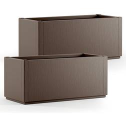 Casaria Flower Pot Ethica Set of 2 Brown 80x36x36 cm