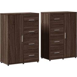 vidaXL sturdy Brown/Oak Skænk 60x84cm 2stk