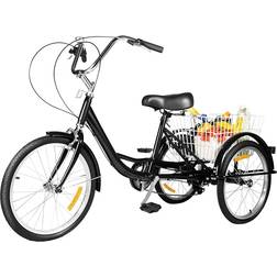 FENNNDS 20" Tricycle with Shopping Basket - Black