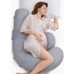 Momcozy Shape Pregnancy Pillow with Air Layer Cover