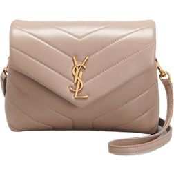 Saint Laurent Loulou Toy YSL Crossbody Bag - Greyish Brown