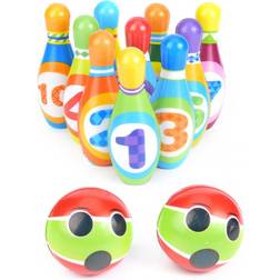 Yosoo 10 Pins 2 Balls Bowling Play Set