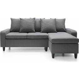 Abakus Direct Napoli Reversible Corner Dark Grey Sofa 200cm 3 Seater