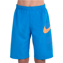 Nike Big Kid's Block Logo Breaker 8" Volley Shorts - Blue