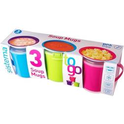 Sistema To Go Soup Microwave Kitchenware 3pcs 11.5cm