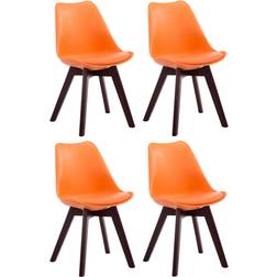 CLP Borneo Set of 4 Orange Walnut Esszimmerstuhl 84cm 4Stk.