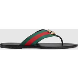 Gucci Men's Thong Sandal With Web, Red