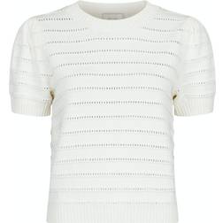 Neo Noir Sidra Stitch Knit Blouse - Off White