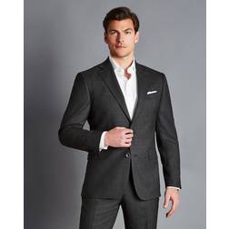 Charles Tyrwhitt Men's Ultimate Performance End-On-End Suit Jacket - Charcoal Black/Grey