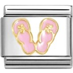 Nomination Composable Classic Link Flipflops Charm - Silver/Pink