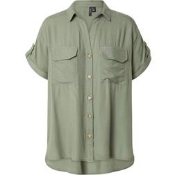 Vero Moda Skjorte vmBumpy S/S Shirt Wvn Grøn