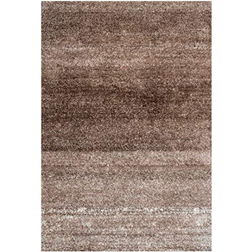 The Rug House Large Thick Plush Begie Shaggy Shag Area Beige, Brown 200x290cm