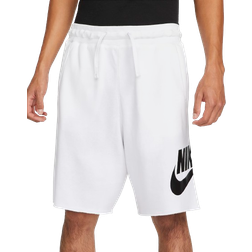 NIKE Men's Club Alumni French Terry Shorts - White/Black