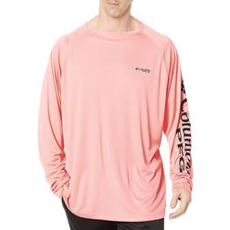 Columbia PFG Terminal Tackle Long Sleeve Tee - Sorbet/Black Logo