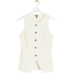 River Island Crew Neck Waistcoat - Cream