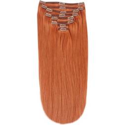 Cliphair Clip In Hair Extensions Human Hair Full Head Ginger Red/ Natural Red #350, 18"