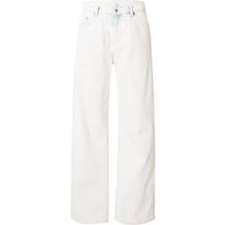 Monki Naoki Low Waist Loose Jeans - Bleached Blue