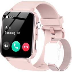 Iowodo Smart Watch for Women Answer/Make Calls, Voice Assistant, 1.85" Heart Rate Sleep