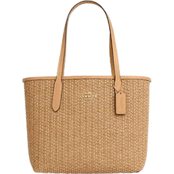 Coach Mini City Tote - Straw/Im/Latte Multi