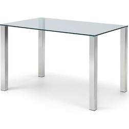 Dunelm Enzo Polished Chrome/Silver Dining Table 80x120cm