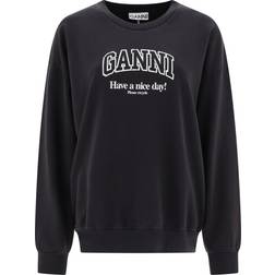 Ganni Isoli Oversized Sweatshirt - Dark Grey