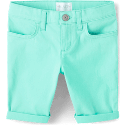 The Children's Place Kid's Roll Cuff Twill Skimmer Shorts - Mellow Aqua