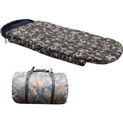 Carpzilla Sleeping Bag Fleece Lined with Pillow Camouflage Green