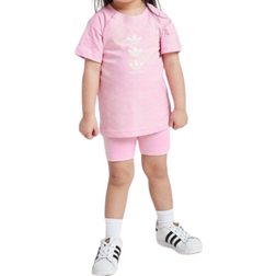 adidas Infant Originals Repeat Trefoil T-shirt and Shorts Set - True Pink