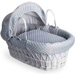 Clair De Lune Dimple White Wicker Moses Basket