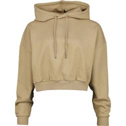 Urban Classics Damen Ladies Cropped Heavy Hoody - Beige