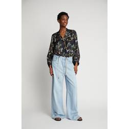 Munthe Lho Silkebluse, Black