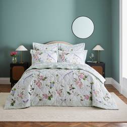 Dorma Bird Bedspread Celadon Bedspread Multicolour, Green (265x265cm)