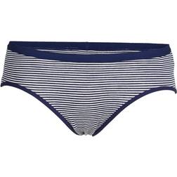 Icebreaker Merino Siren Hipkini Women - Royal Navy/Snow Stripe