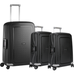 Samsonite S'cure Spinner 55+55+69cm Black Kofferset