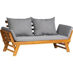 Panana Acacia Wood Convertible Outdoor Sofa