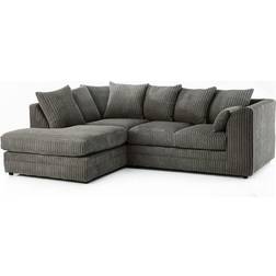 Furniture 786 Chicago Jumbo Cord Grey Sofa 212cm 4 Seater