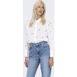 Only Onlnew Overhemd Met Lange Mouwen - Blanc