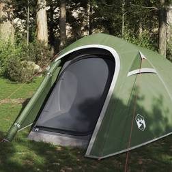 vidaXL Campingtält tunnel 3 personer grön vattentätt