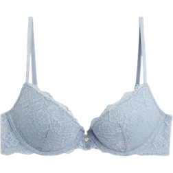H&M Lace Super Push-Up Bra - Blue