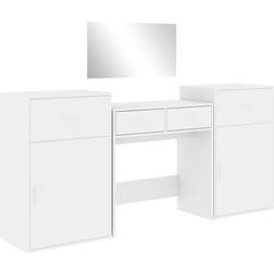 vidaXL Modern White Sminkbord 39x80cm