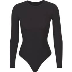 SKIMS Long Sleeve Crew Neck Bodysuit - Onyx