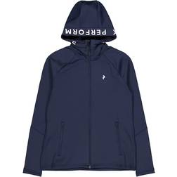 Peak Performance W Rider Mid Zip Hood - Blue Shadow