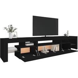 vidaXL LED Lights Media Black TV-bänk 215x40cm