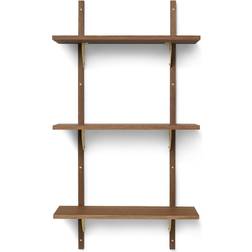 ferm LIVING Sector Smoked Oak/Brass Vägghylla 54cm