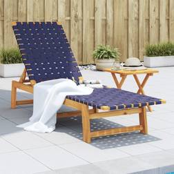 Homie Vidaxl Sun Lounger 55cm W x 157cm L - Dark Blue