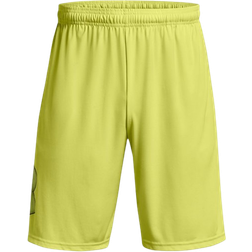 Under Armour Men's Tech Graphic Shorts - Lime Yellow/Marine OD Green